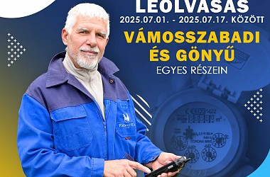 Vízmérő leolvasás: Vámosszabadin és Gönyűn